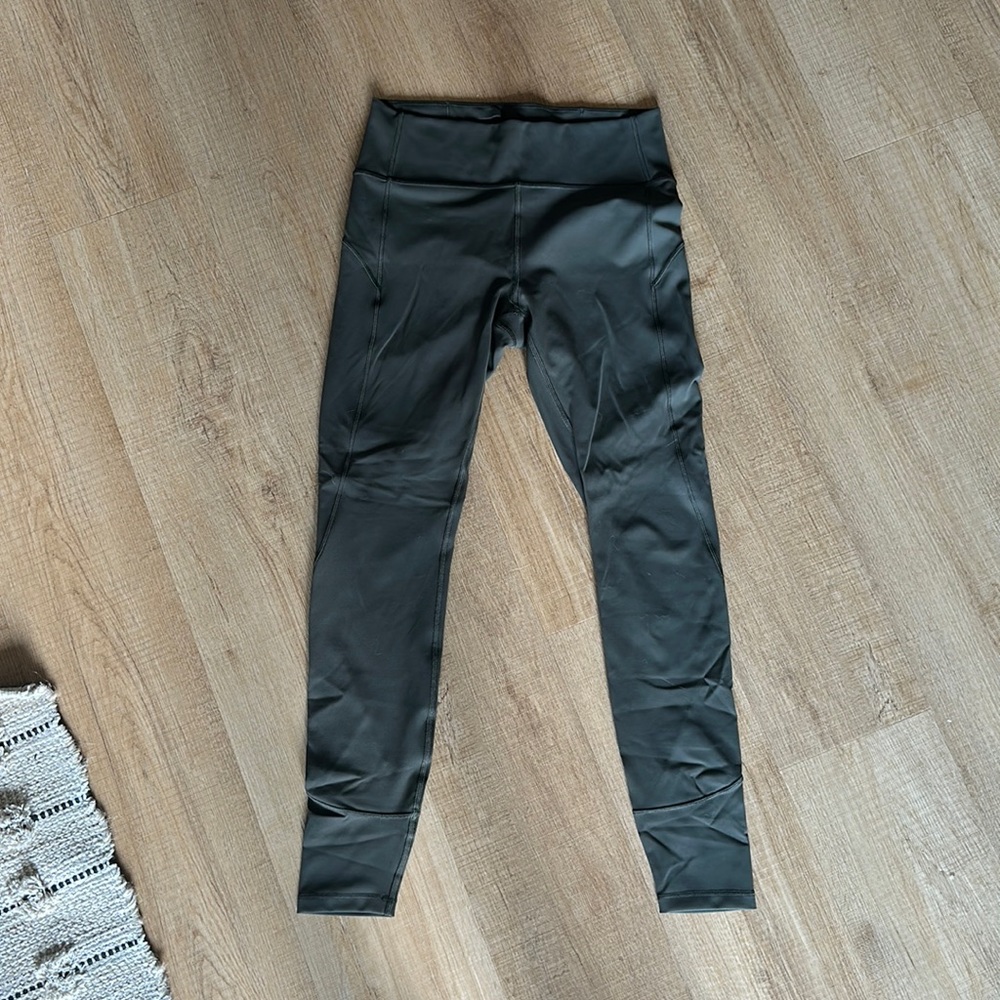 Olive Lululemon In Movement Leggings, Size 10. - Picture 1 of 3